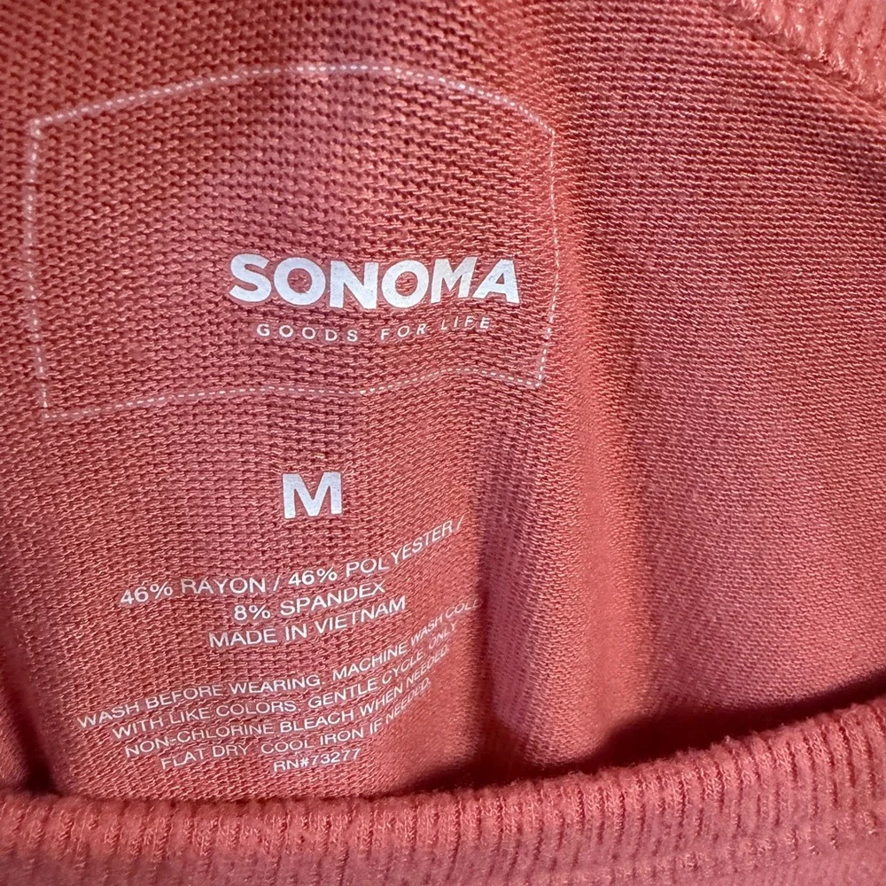 Sonoma Women's Coral Sweatshirt - Picture 3 of 3